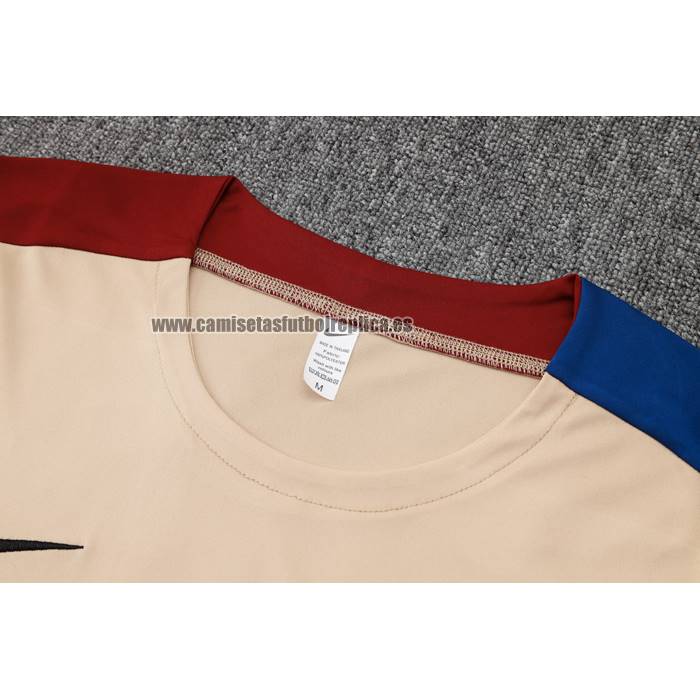 Chandal del Barcelona Manga Corta 2024-25 Amarillo - Pantalon Corto